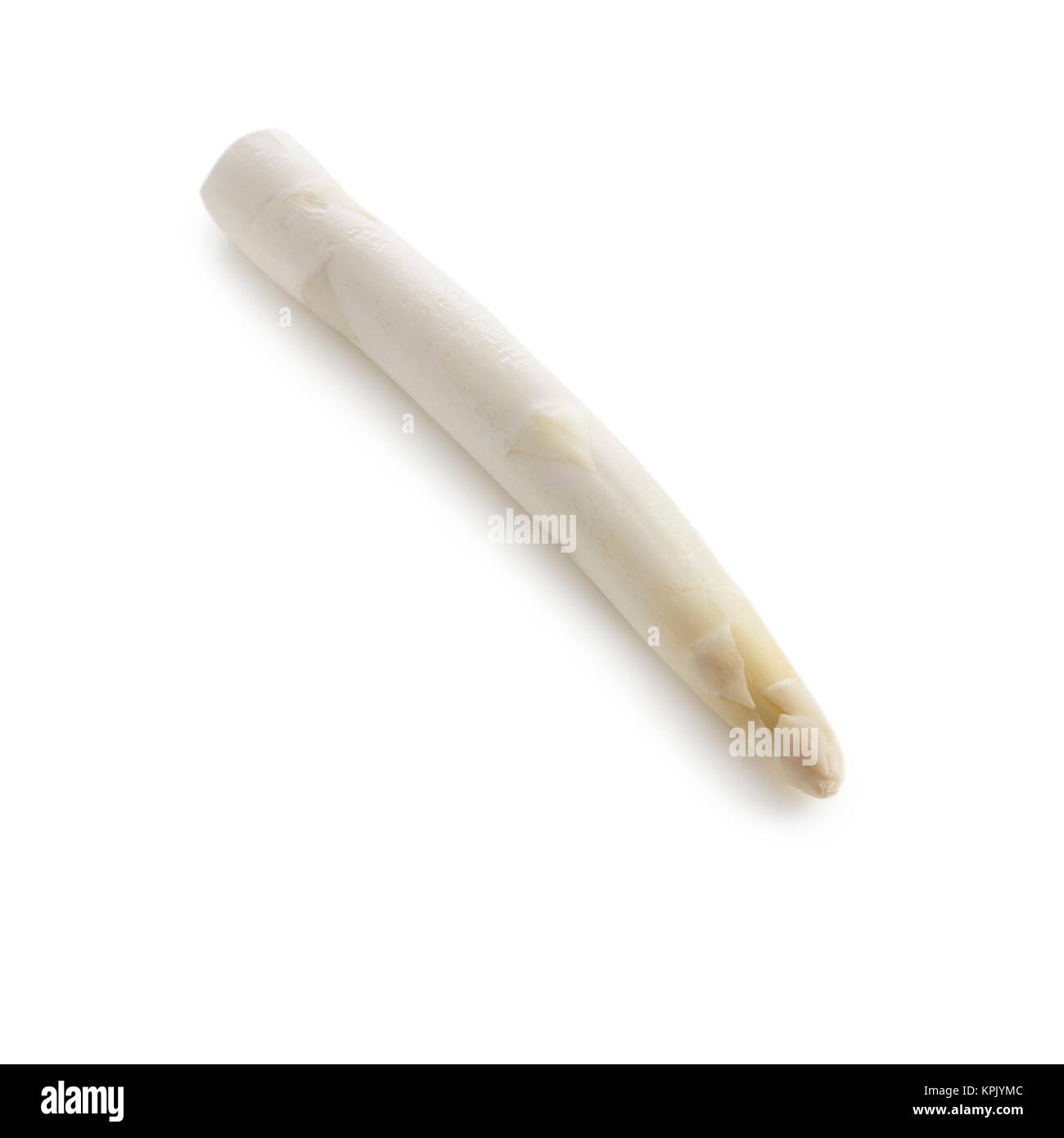 L'asperge blanche fond blanc. Banque D'Images