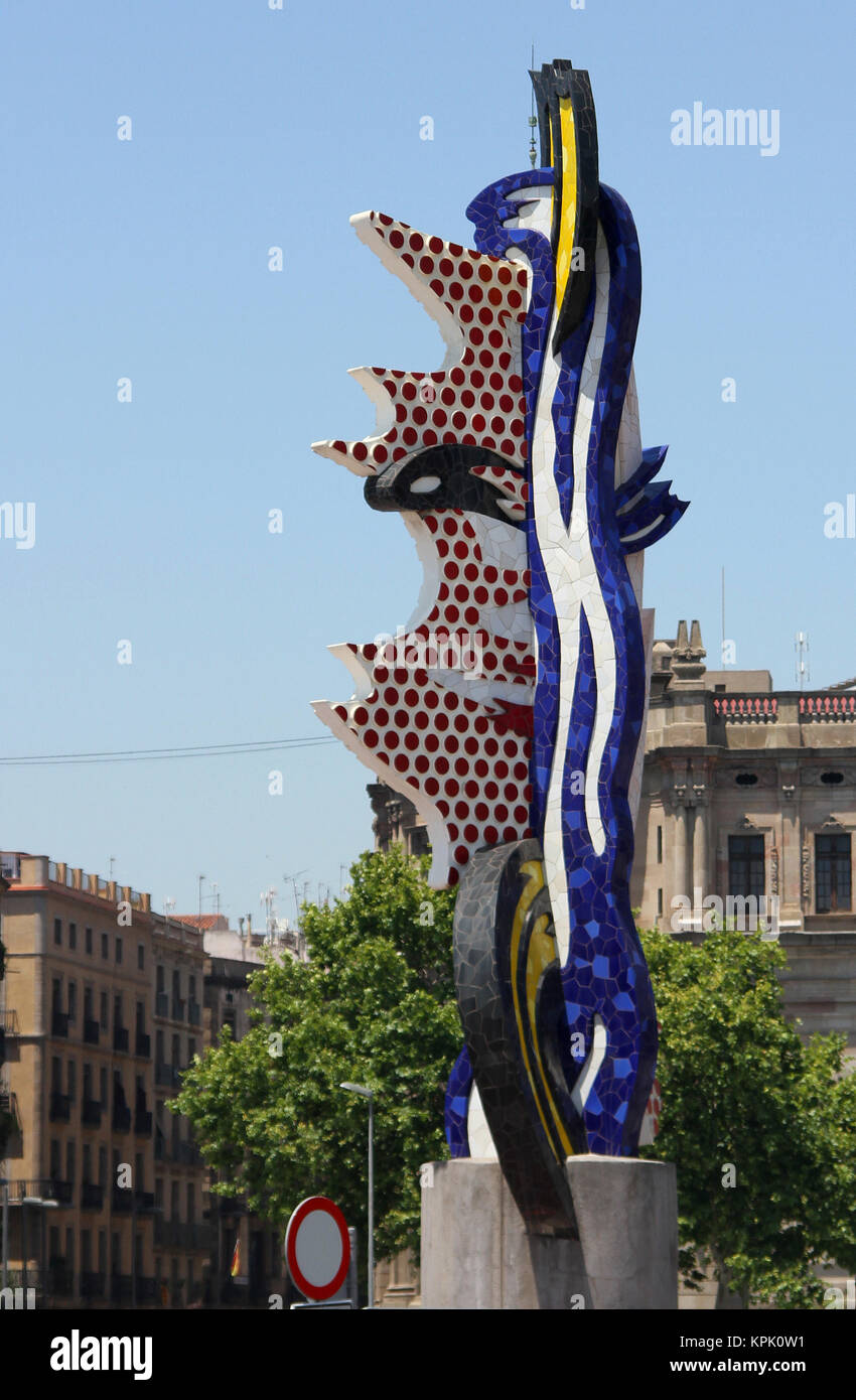 El Cap de Barcelone, Barcelone, Espagne. Banque D'Images