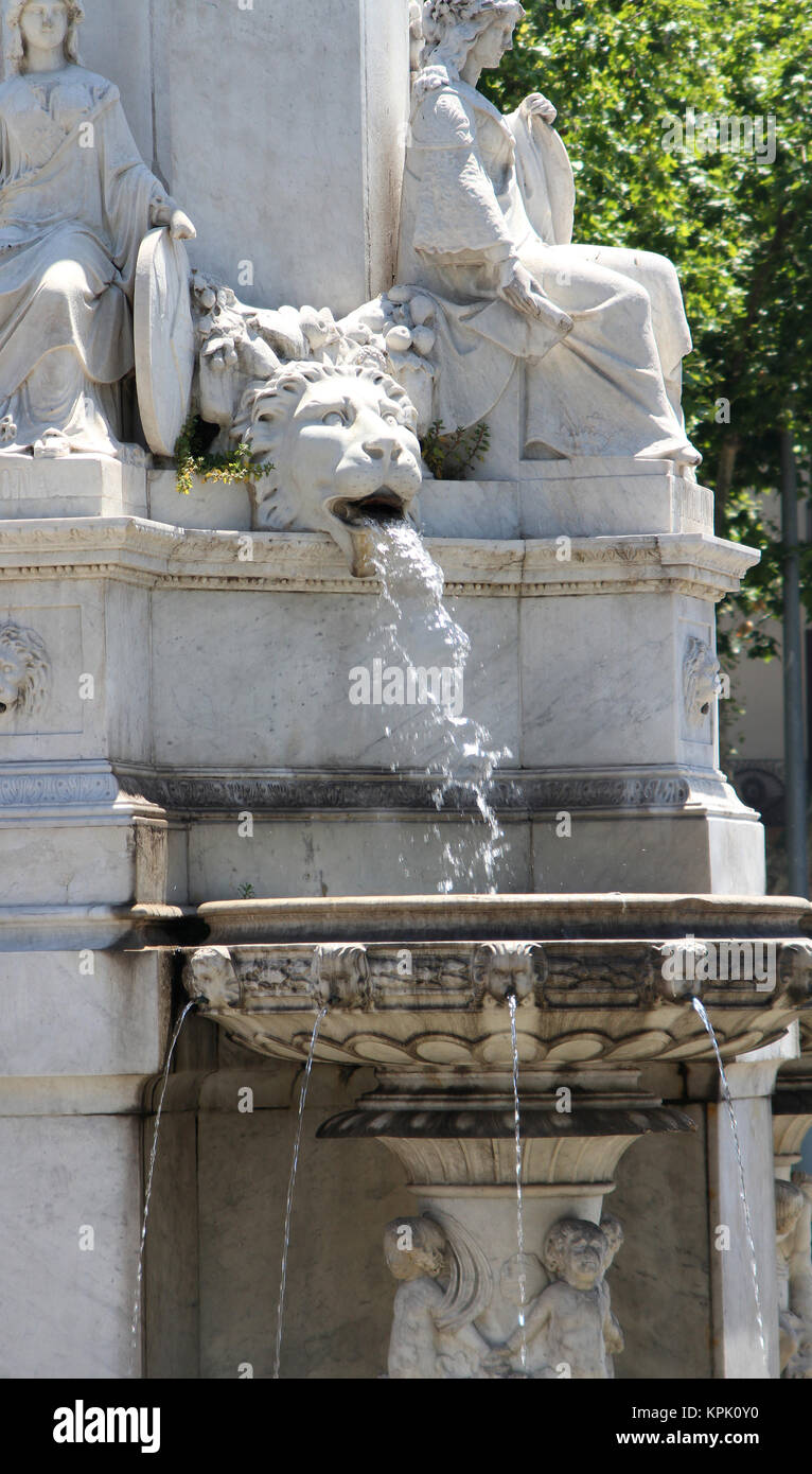Pla de Palau fontaine, Catalogne, Barcelone, Espagne. Banque D'Images