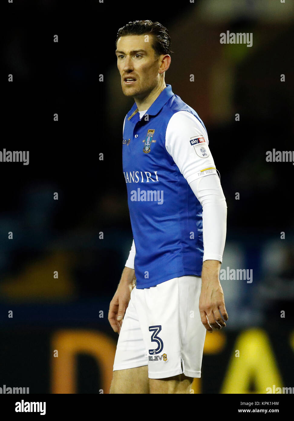 David Jones de Sheffield Wednesday lors du match de championnat Sky Bet à Hillsborough, Sheffield. APPUYEZ SUR ASSOCIATION photo. Date de la photo: Vendredi 15 décembre 2017. Voir PA Story SOCCER Sheff Wed. Photo crédit devrait se lire: Martin Rickett/PA Wire. RESTRICTIONS : aucune utilisation avec des fichiers audio, vidéo, données, listes de présentoirs, logos de clubs/ligue ou services « en direct » non autorisés. Utilisation en ligne limitée à 75 images, pas d'émulation vidéo. Aucune utilisation dans les Paris, les jeux ou les publications de club/ligue/joueur unique. Banque D'Images