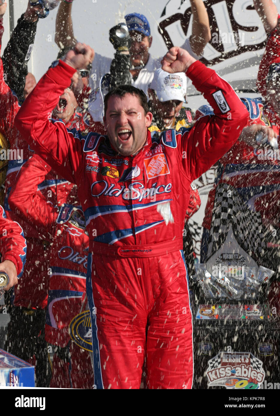 HOMESTEAD, FLORIDE - ARCHIVE PHOTOS : pilote de NASCAR Tony Stewart a frappé et tué un autre conducteur qui se promenait sur une plage pendant un circuit dans le nord de New York, les autorités ont déclaré qu'au début le dimanche. Orig Photo prise 2005-2010 Homestead-Miami Speedway sur à Homestead, Floride Personnes : Tony Stewart Banque D'Images