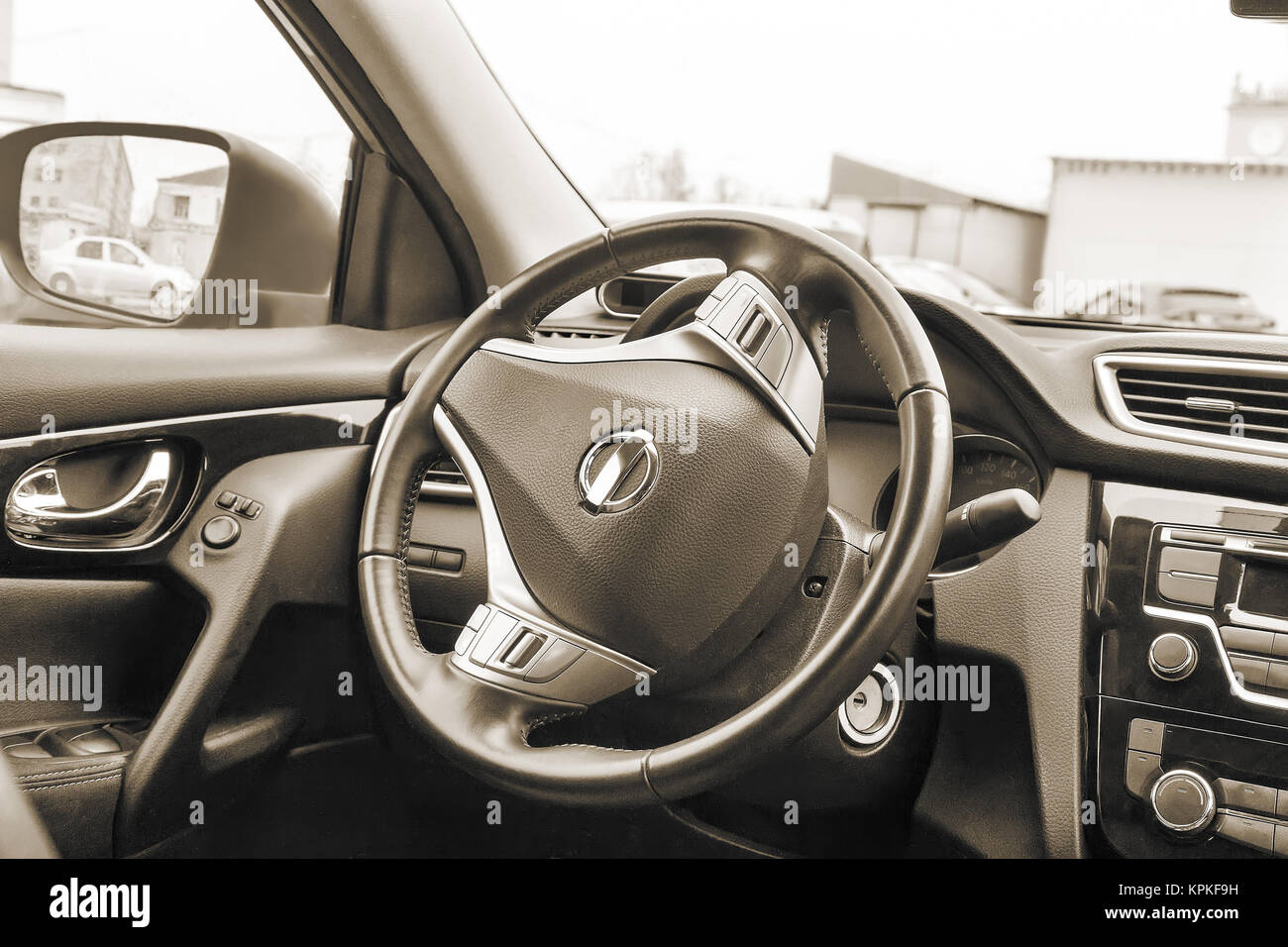 Un fragment de l'intérieur de la voiture Banque D'Images