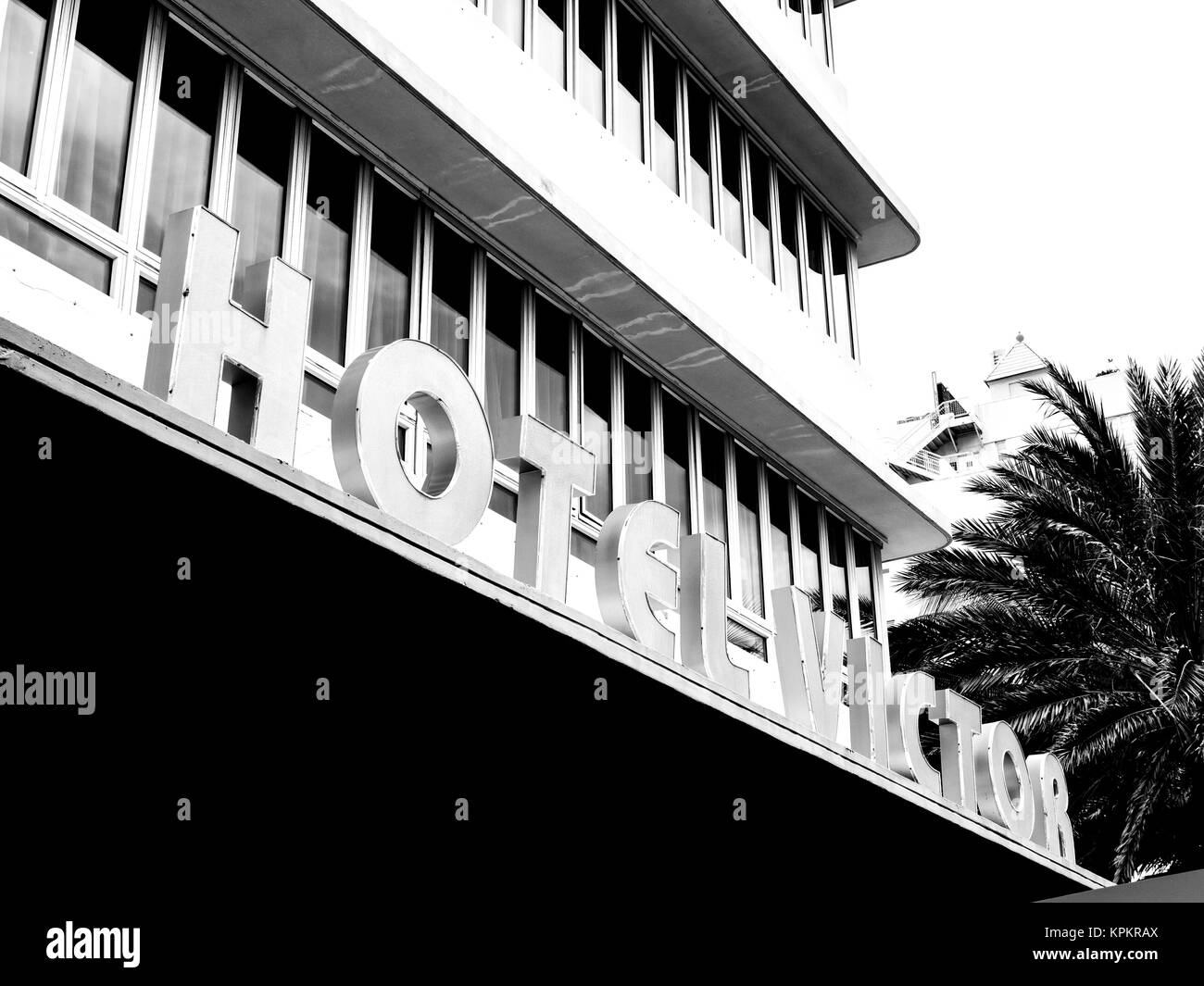 MIAMI BEACH, USA - 8 septembre 2015. Victor hotel Art déco dans l'avenue touristique Ocean Drive, Miami Beach, Floride. Banque D'Images