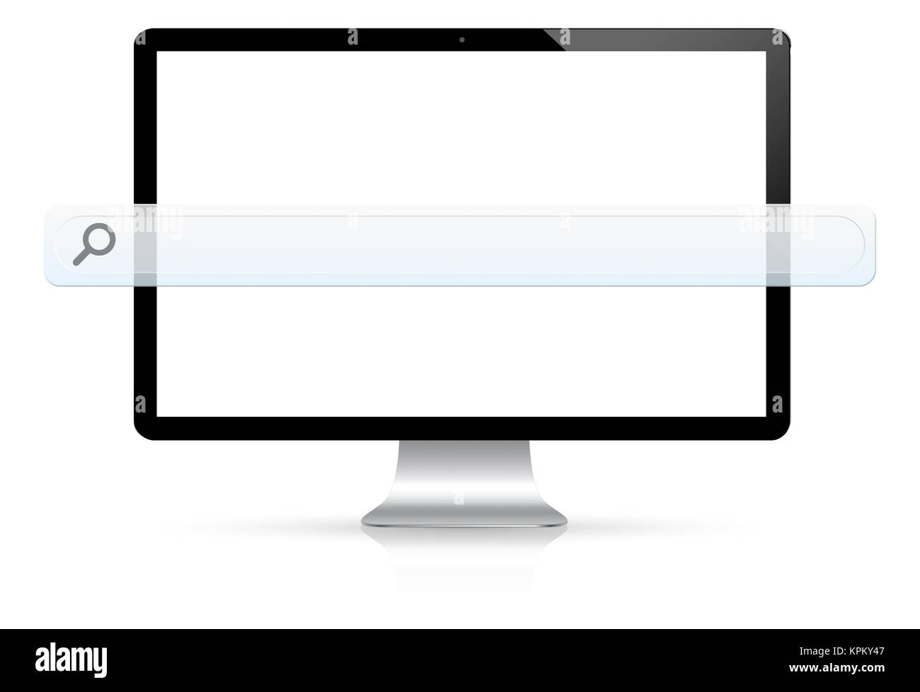 L'ordinateur moderne avec bar web vide Banque D'Images