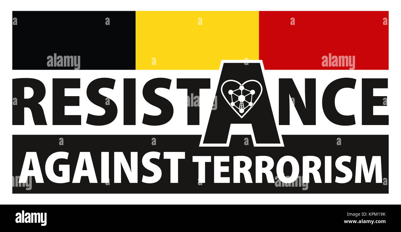 Belgique la résistance contre le terrorisme sign Banque D'Images