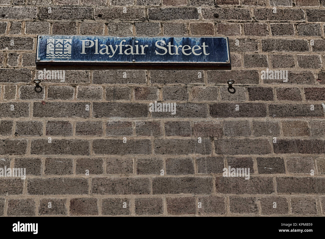 Sidney en Australie le signe de playfair street dans le mur Banque D'Images