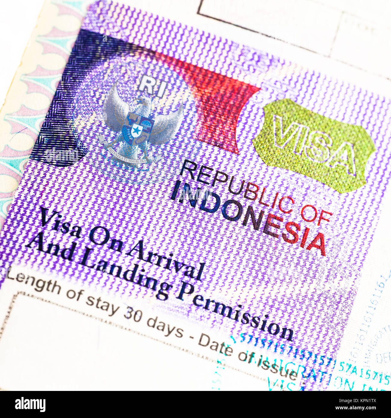 Visa indonesia Banque de photographies et d'images à haute résolution -  Alamy