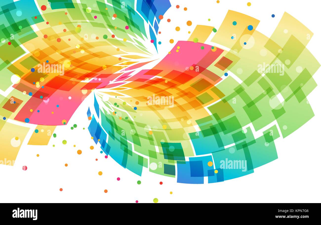 L'élément abstrait multicolore Splash sur fond blanc, de l'événement Illustration de Vecteur