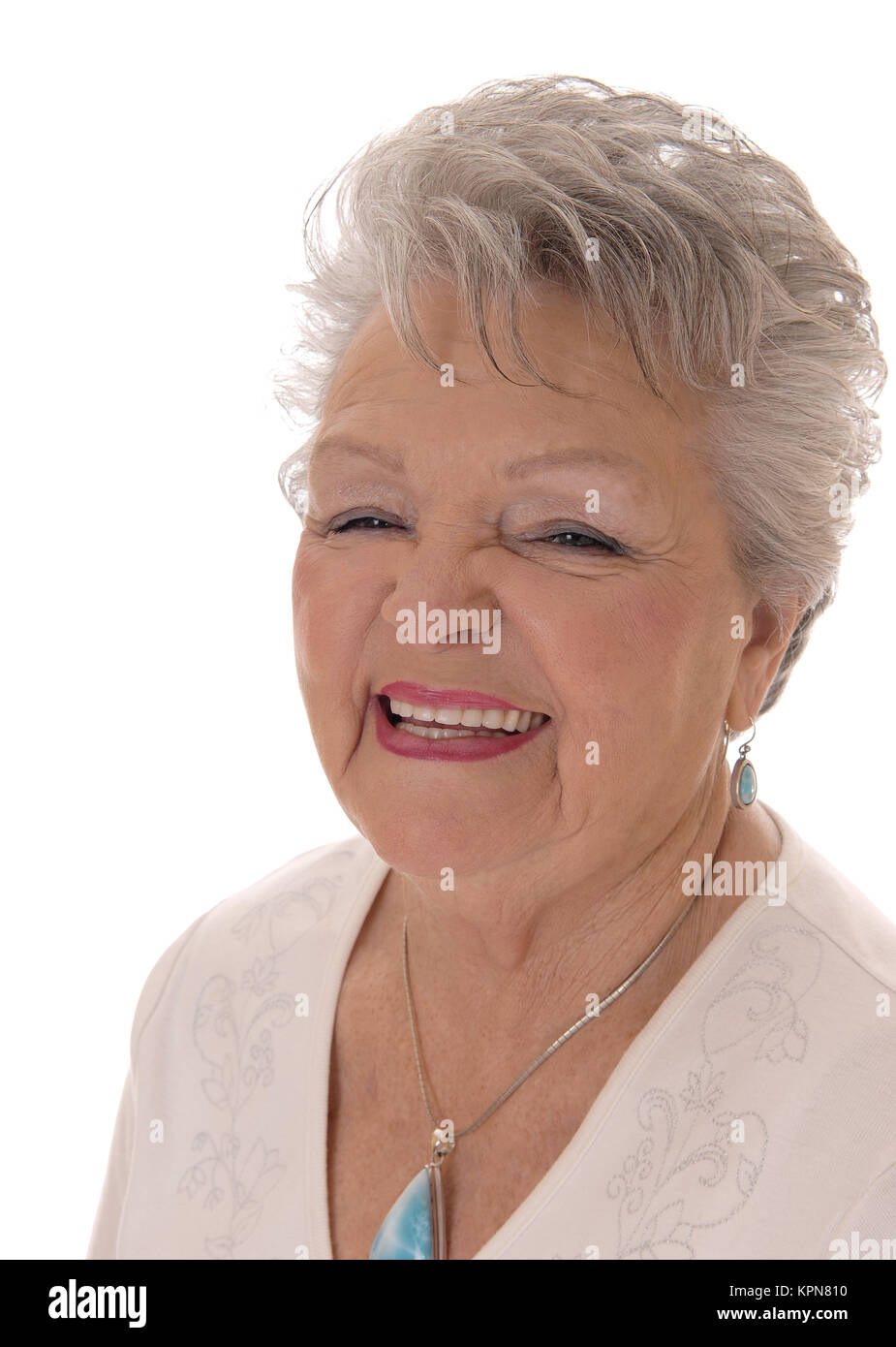 Portrait of smiling senior woman. Banque D'Images