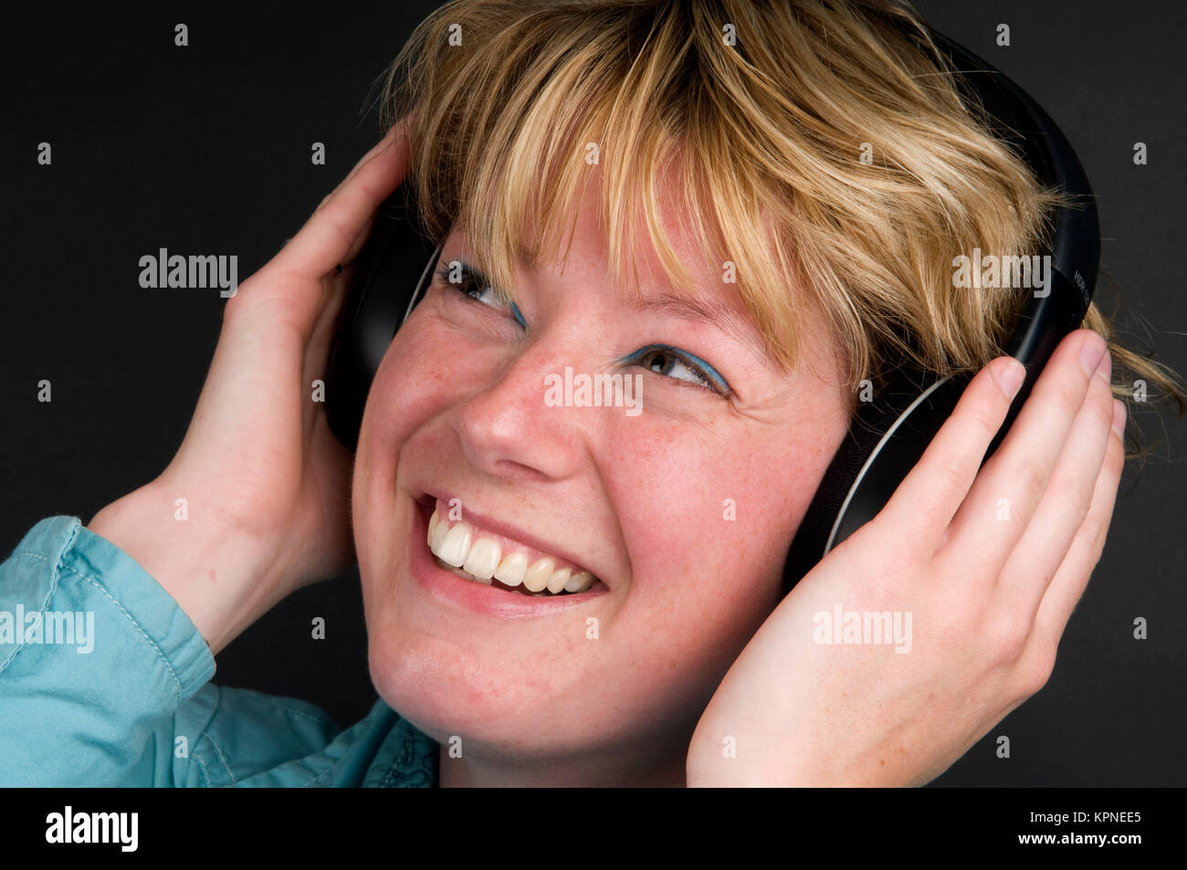 Écouter la musique Banque D'Images