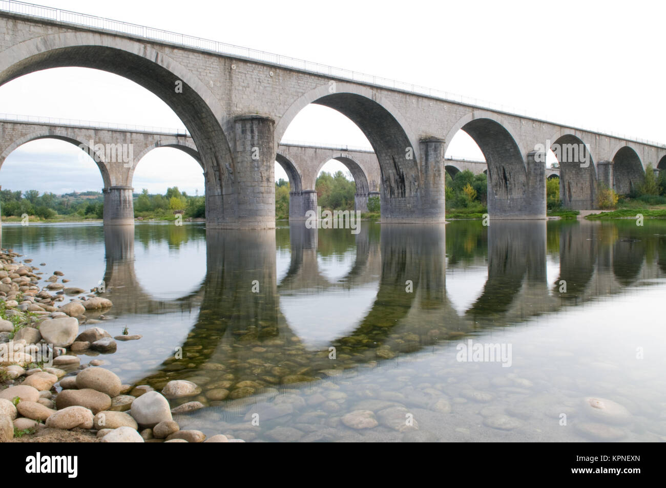 Pont sur l'Ardèche Banque D'Images