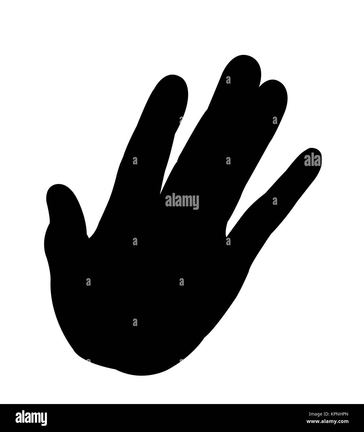 silhouette de main de dame Banque D'Images