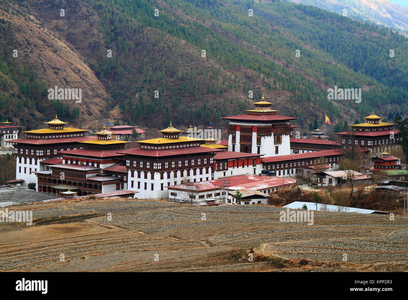 Tashichho Dzong à Thimphu Banque D'Images