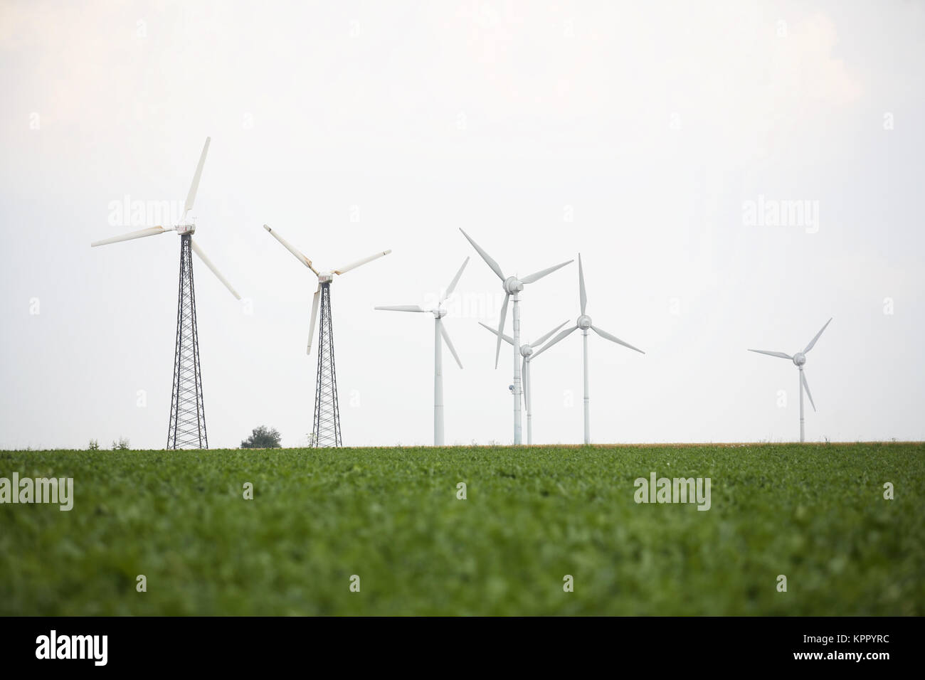 Germnay, éoliennes près de ens près de Werl. Bei Windkraftanlagen Deutschland, ens naehe Werl. Banque D'Images