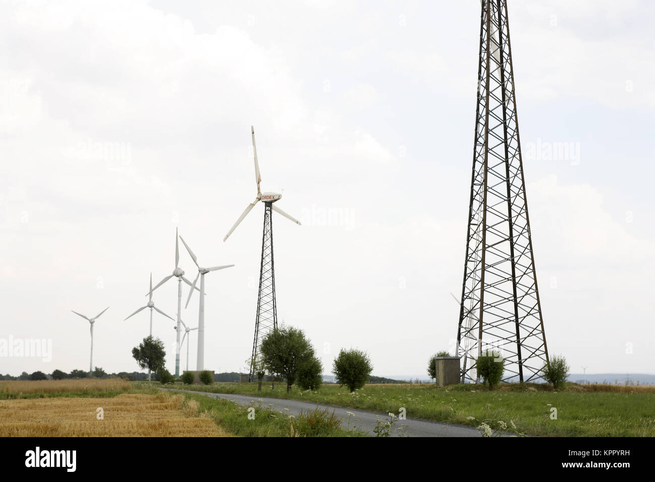 Germnay, éoliennes près de ens près de Werl. Bei Windkraftanlagen Deutschland, ens naehe Werl. Banque D'Images