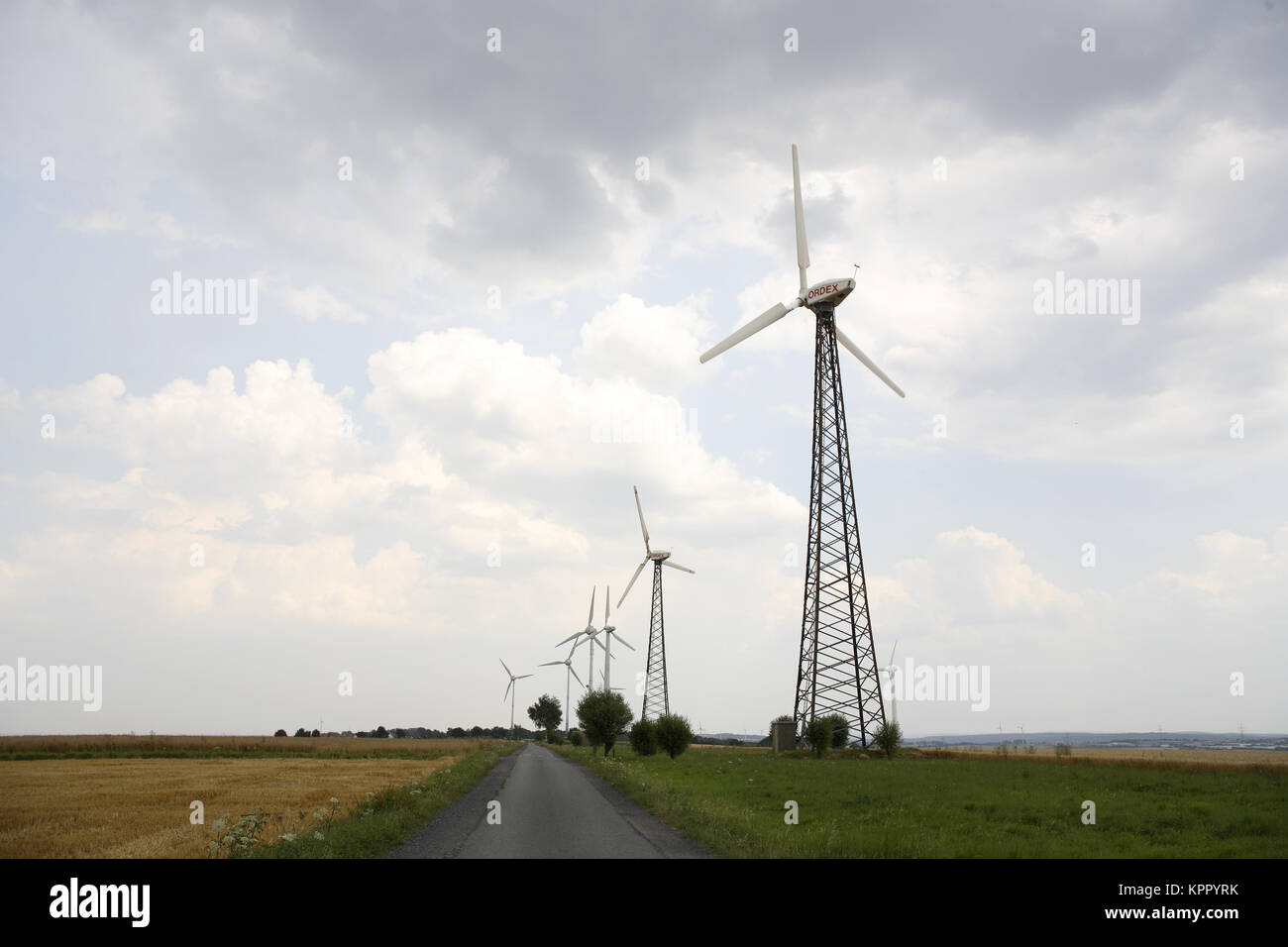 Germnay, éoliennes près de ens près de Werl. Bei Windkraftanlagen Deutschland, ens naehe Werl. Banque D'Images