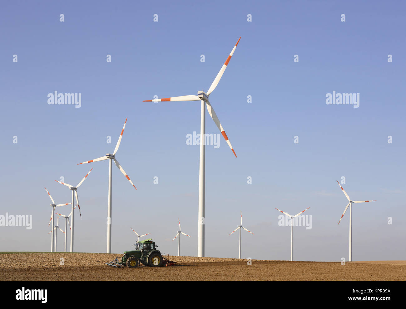 L'Allemagne, l'énergie éolienne des usines près de Plochingen. Deutschland, bei Windkraftanlagen Bergneustadt. Banque D'Images