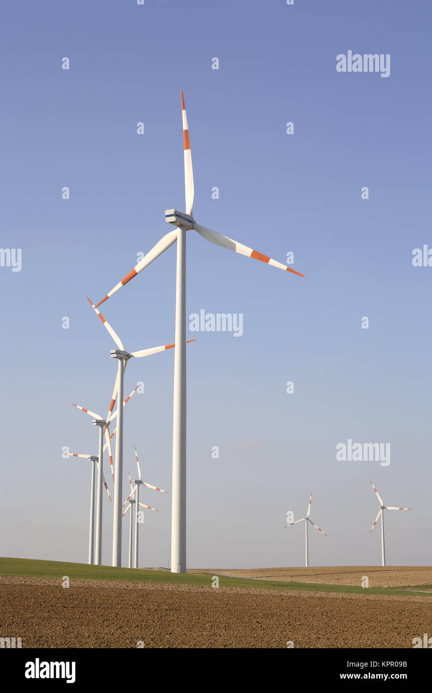 L'Allemagne, l'énergie éolienne des usines près de Plochingen. Deutschland, bei Windkraftanlagen Bergneustadt. Banque D'Images