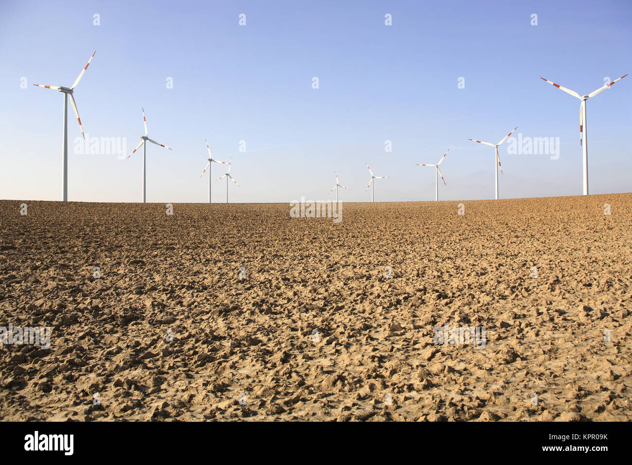 L'Allemagne, l'énergie éolienne des usines près de Plochingen. Deutschland, bei Windkraftanlagen Bergneustadt. Banque D'Images