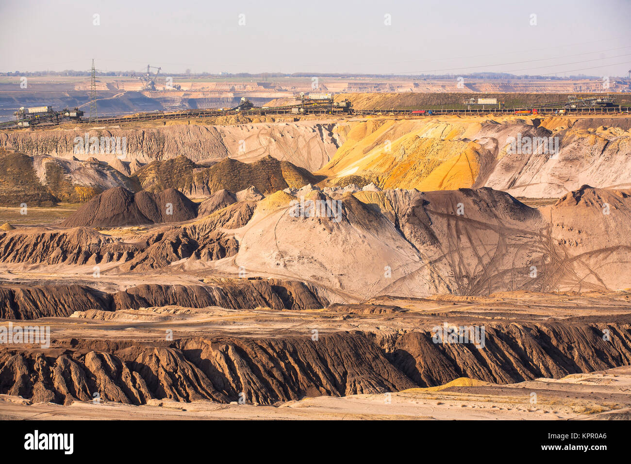 L'Allemagne, les mines à ciel ouvert de lignite près de Juechen Garzweiler. Deutschland, Braunkohletagebau Garzweiler bei Juechen. Banque D'Images