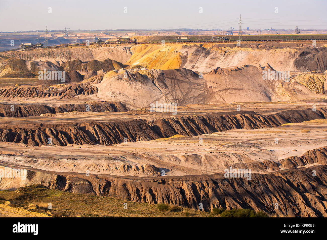 L'Allemagne, les mines à ciel ouvert de lignite près de Juechen Garzweiler. Deutschland, Braunkohletagebau Garzweiler bei Juechen. Banque D'Images