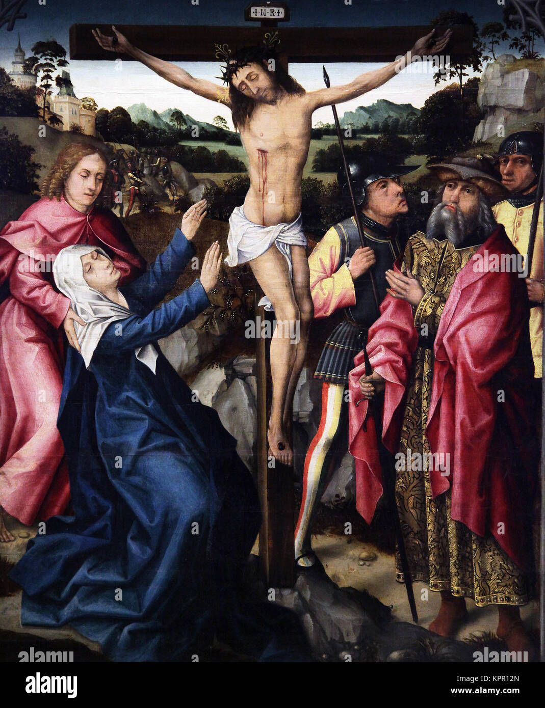 Calvaire Calvario par Jan Provoost ou Jean Provost ou Jan Provost (1462/65 - 1529) un peintre belge Banque D'Images