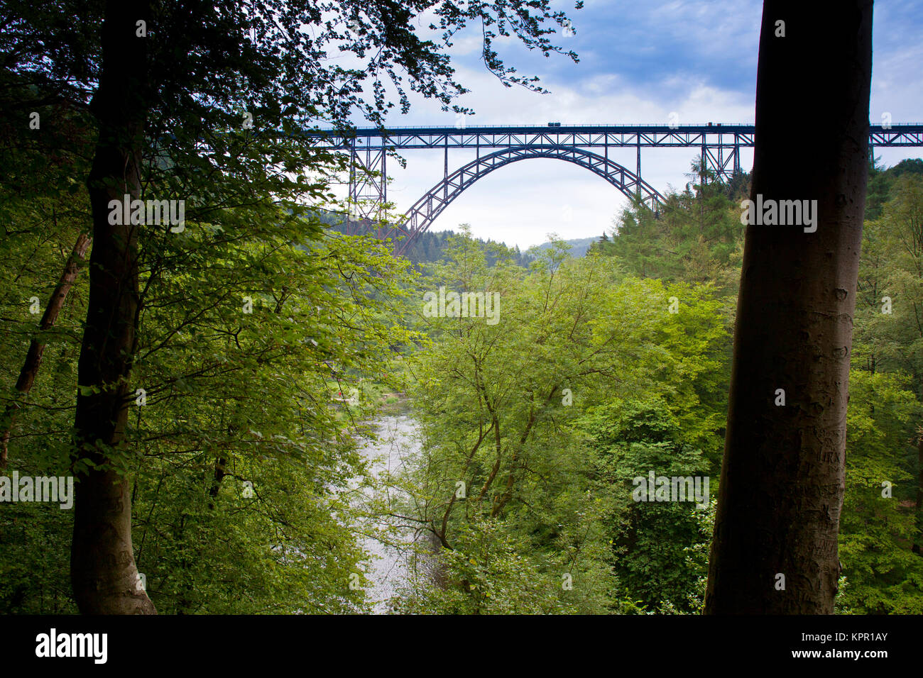 L'Europe, l'Allemagne, la région de Bergisches Land, le Muengstener bridge près de Solingen. Europa, Deutschland, région du Bergisches Land, die Bruecke Muengstener bei Banque D'Images