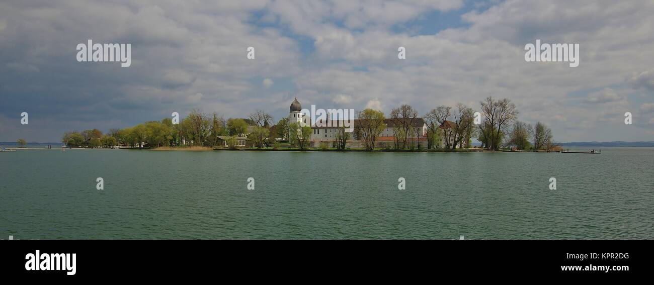 Avis de frauenchiemsee, chiemgau, haute-bavière Banque D'Images