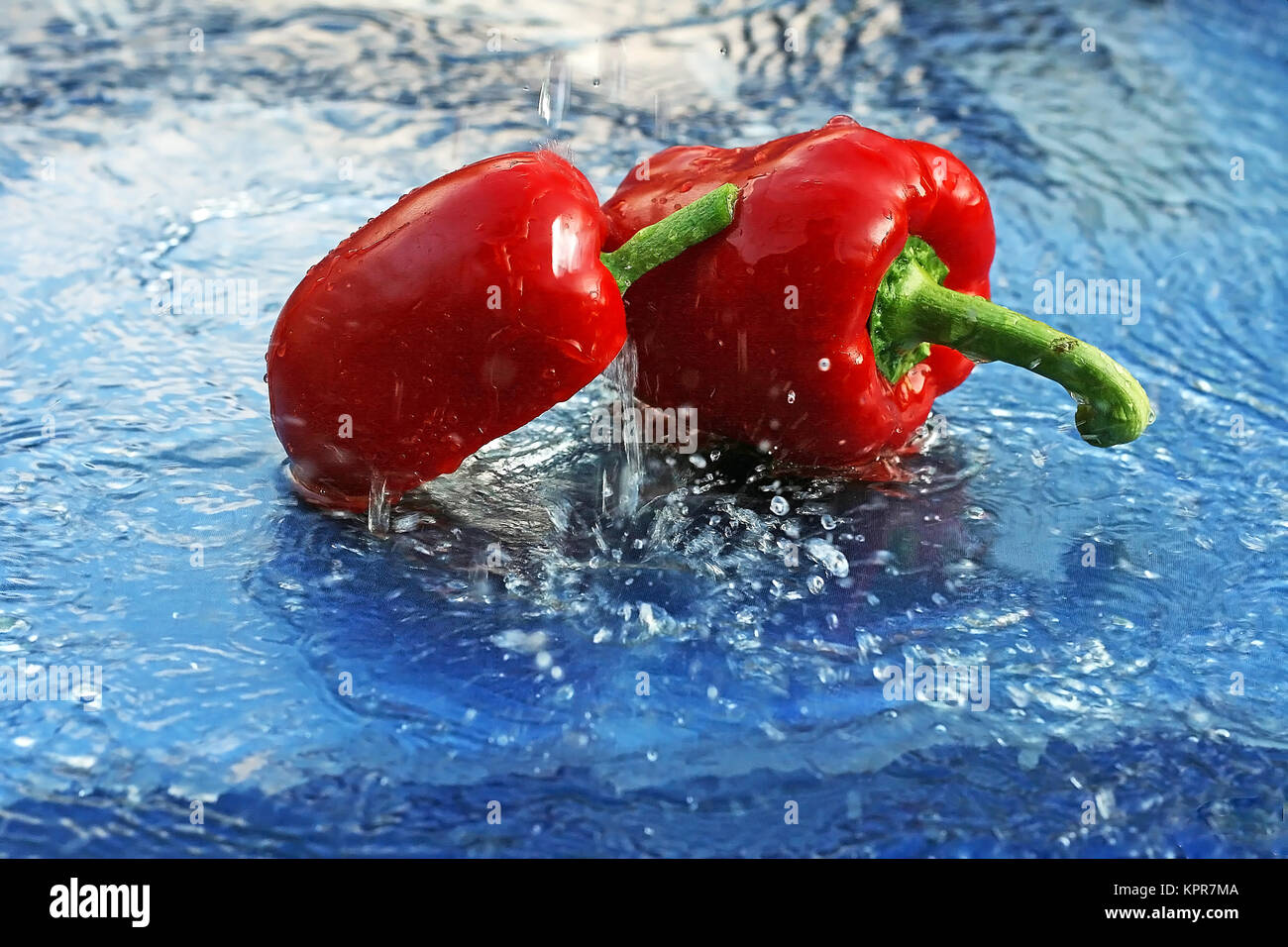 Frische rote Paprika sind gesund aller Art Banque D'Images