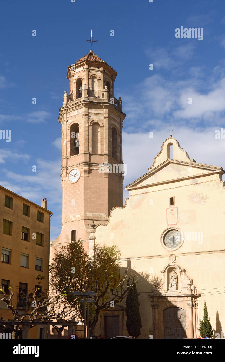 Eglise Santa Maria in Falset, El Priorat, province de Tarragone, Catalogne, Espagne Banque D'Images