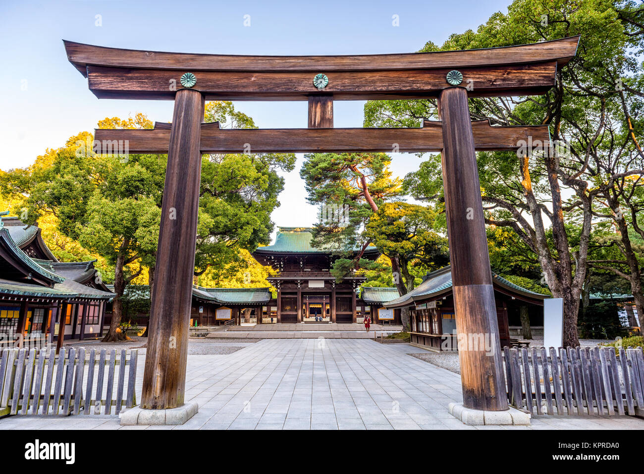 Le sanctuaire de Meiji à Tokyo, Japon. Banque D'Images