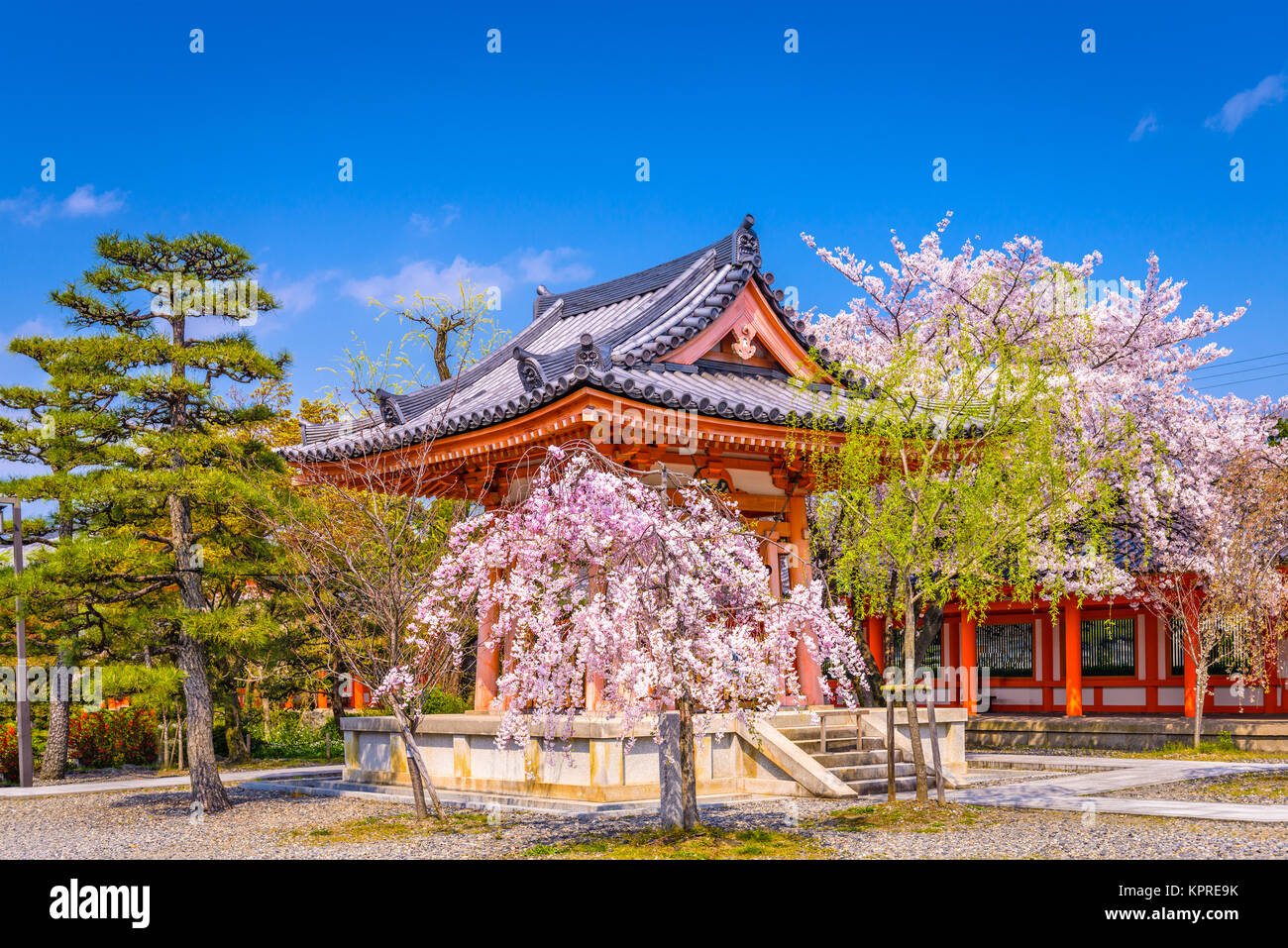 Kyoto, Japon temples de printemps. Banque D'Images
