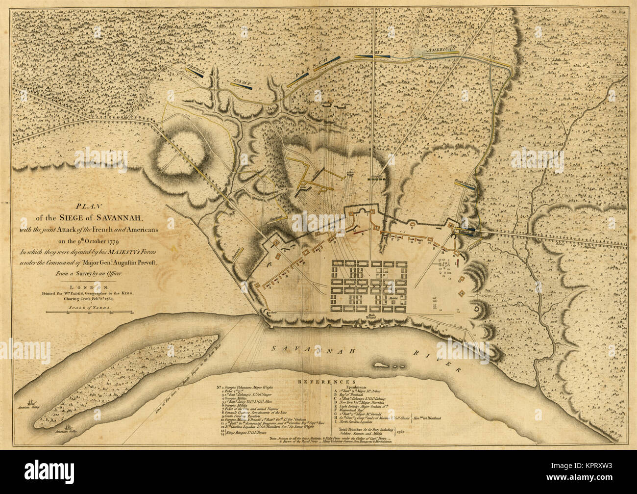 Plan du siège de Savannah Banque D'Images