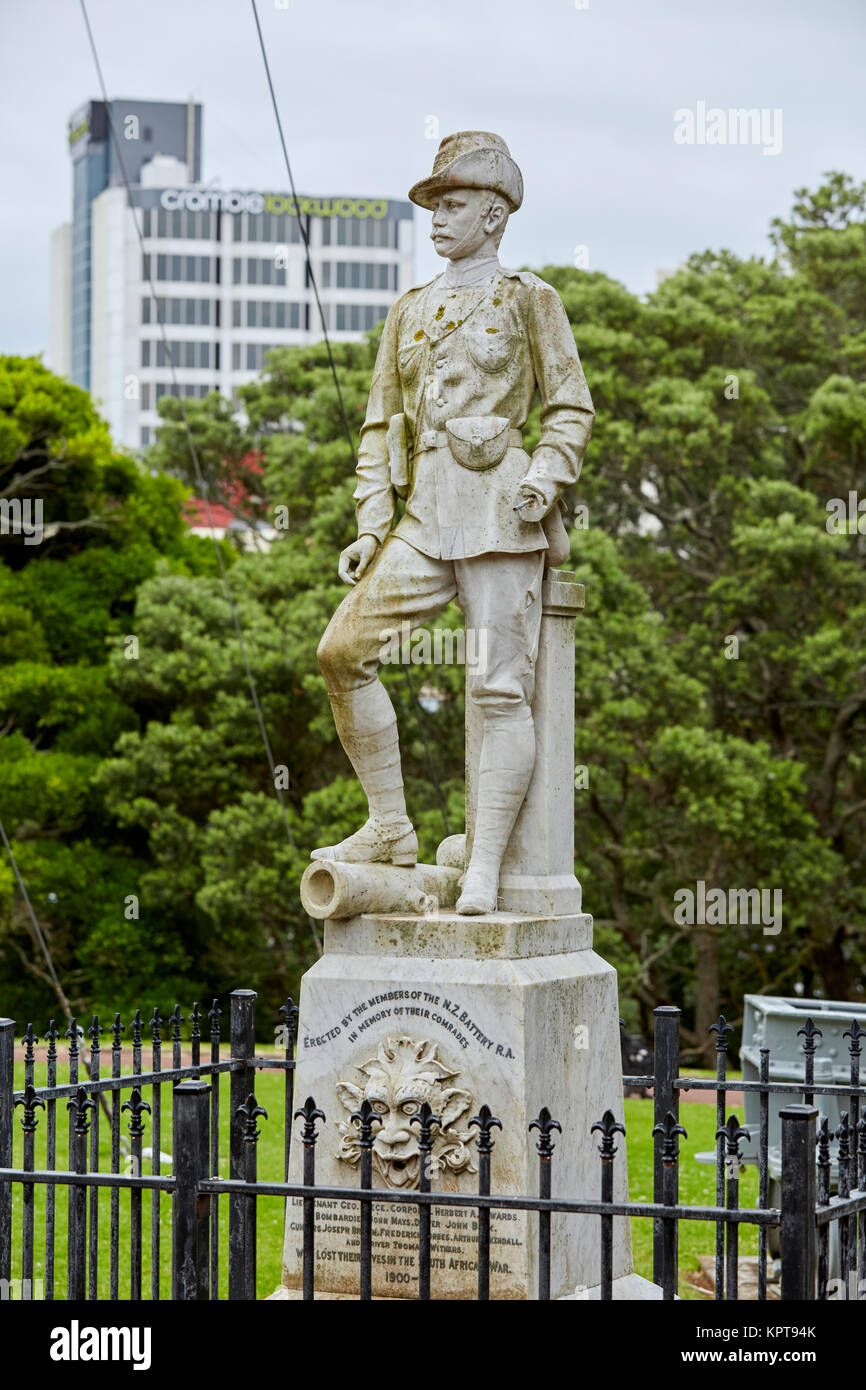 Mémorial de la guerre des Boers, l'Albert Park, Auckland, Nouvelle-Zélande Banque D'Images