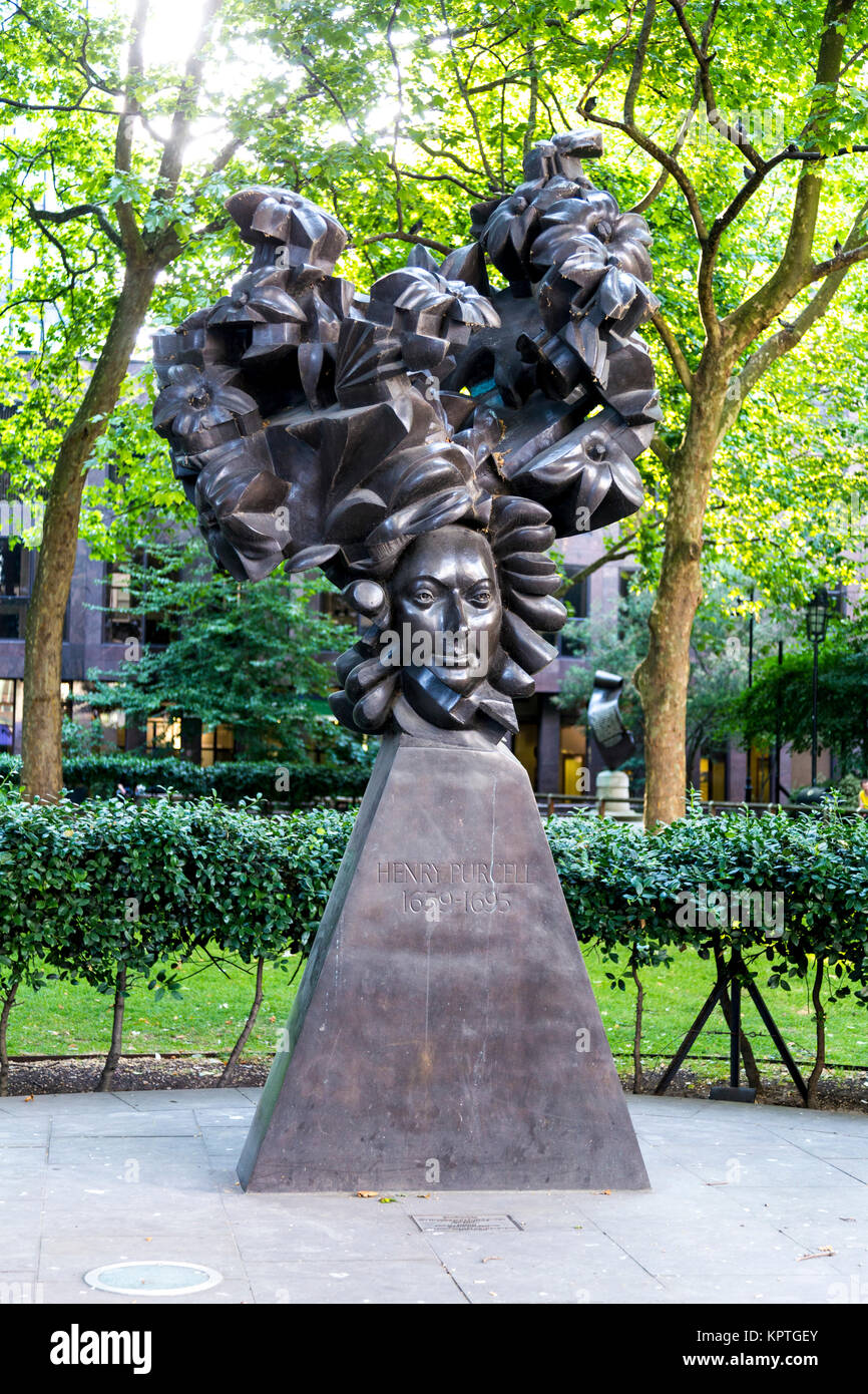 "L'épanouissement de la sculpture baroque anglais" de Henry Purcell par Glynn Williams. 1995, London, UK Banque D'Images