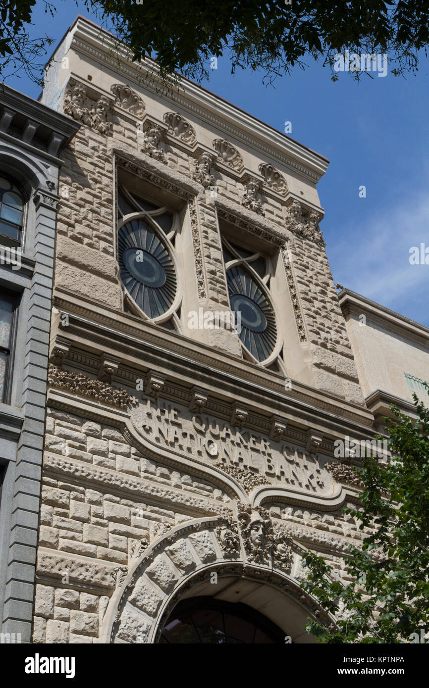 Le Quaker City National Bank building in Philadelphia, Pennsylvania, United States. Banque D'Images