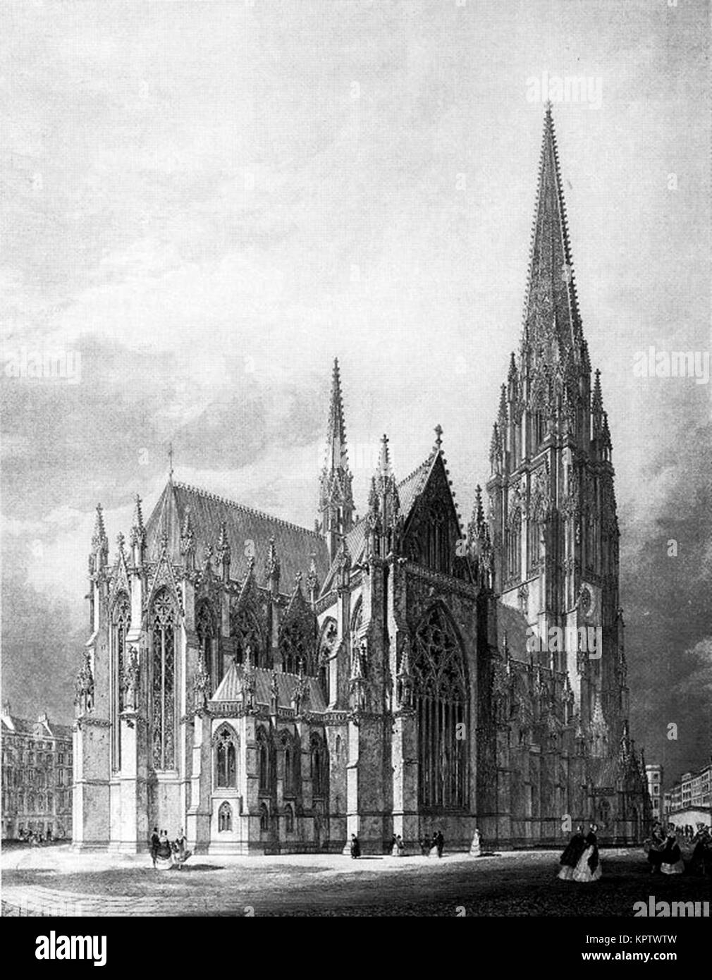 Nikolaikirche, Hambourg, Allemagne (1845-80), bombardée pendant la Seconde Guerre mondiale, et aujourd'une ruine Banque D'Images