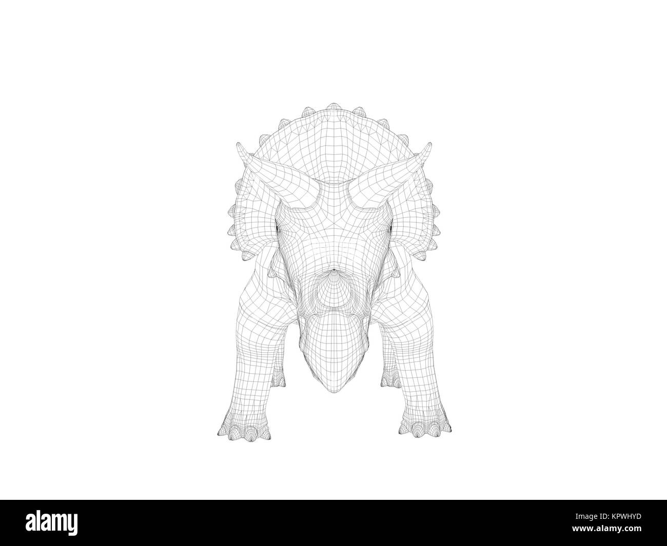 Dinosaures 3d wireframe Banque D'Images