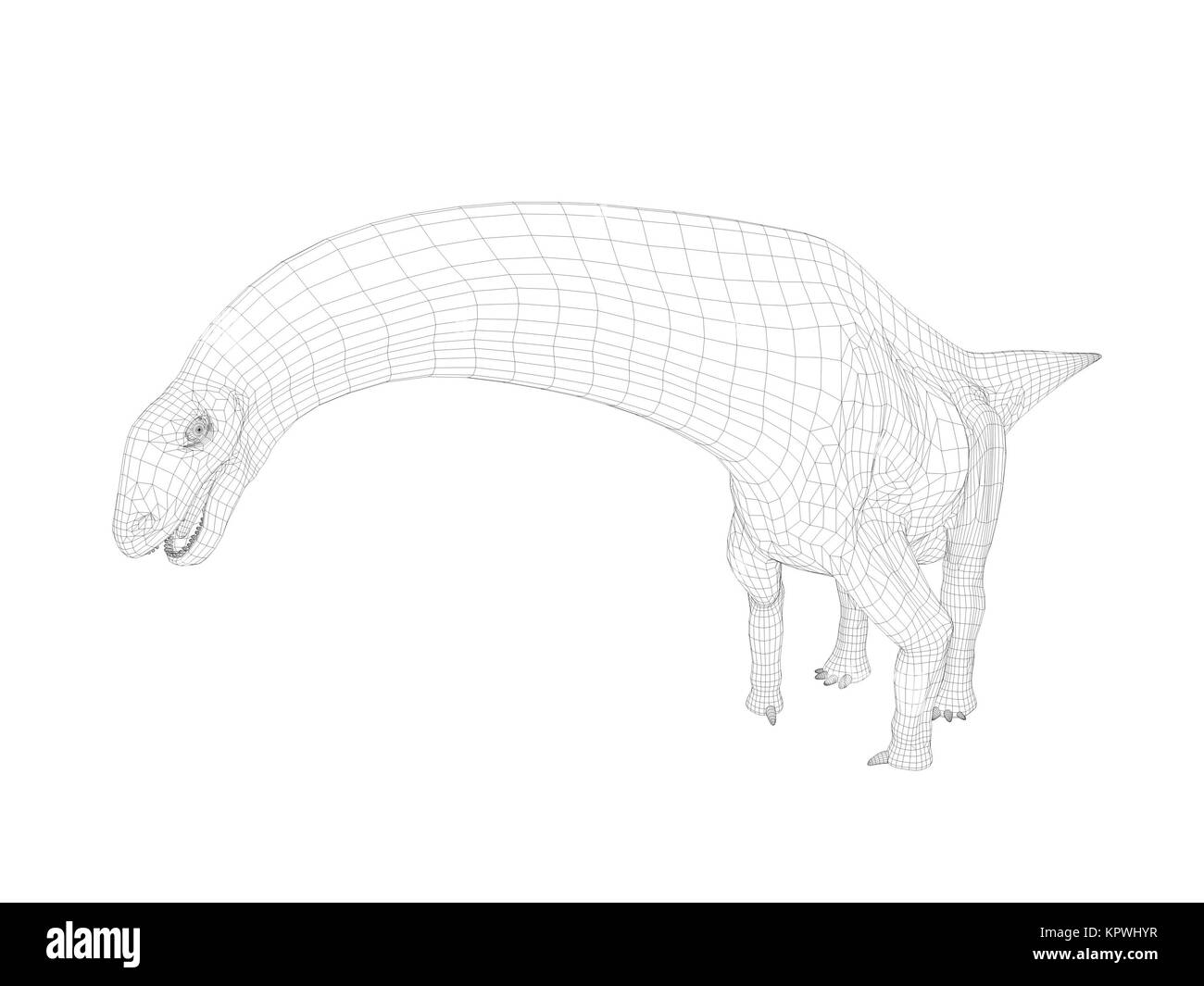 Dinosaures 3d wireframe Banque D'Images