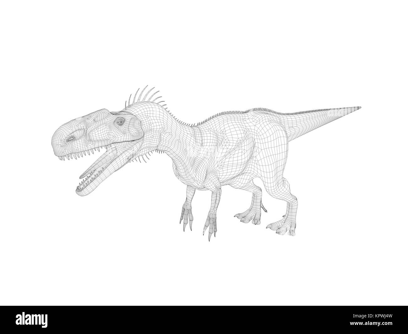 Dinosaures 3d wireframe Banque D'Images