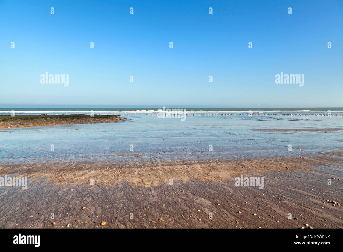 Plage Sur La Côte De Latlantique à El Jadida Au Maroc