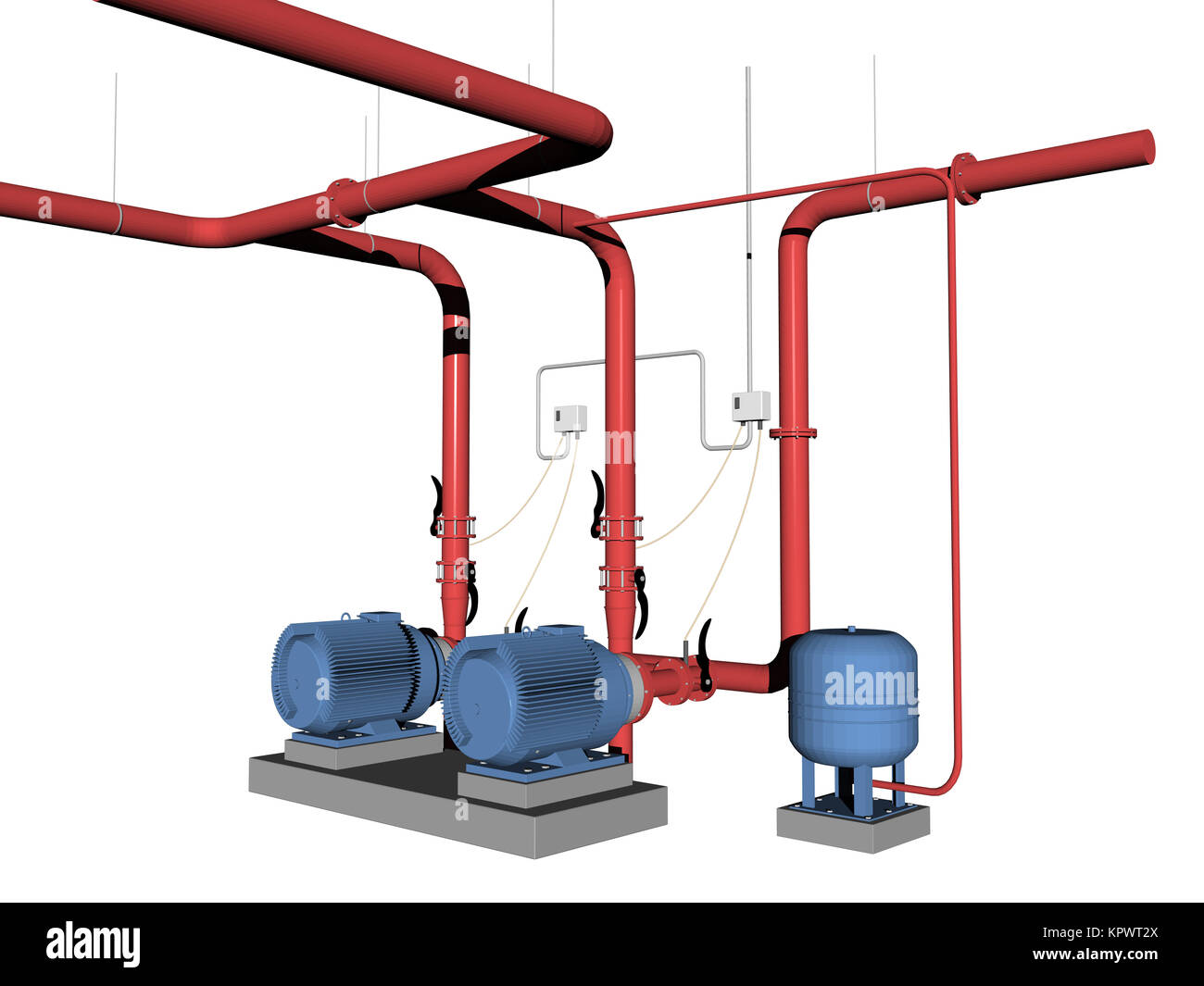 Station de pompage exemptée Banque D'Images