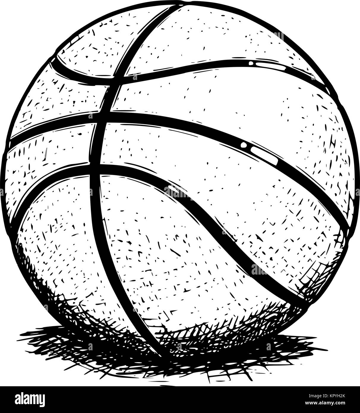 Dessin vectoriel appelée illustration de balle de basket-ball. Illustration de Vecteur
