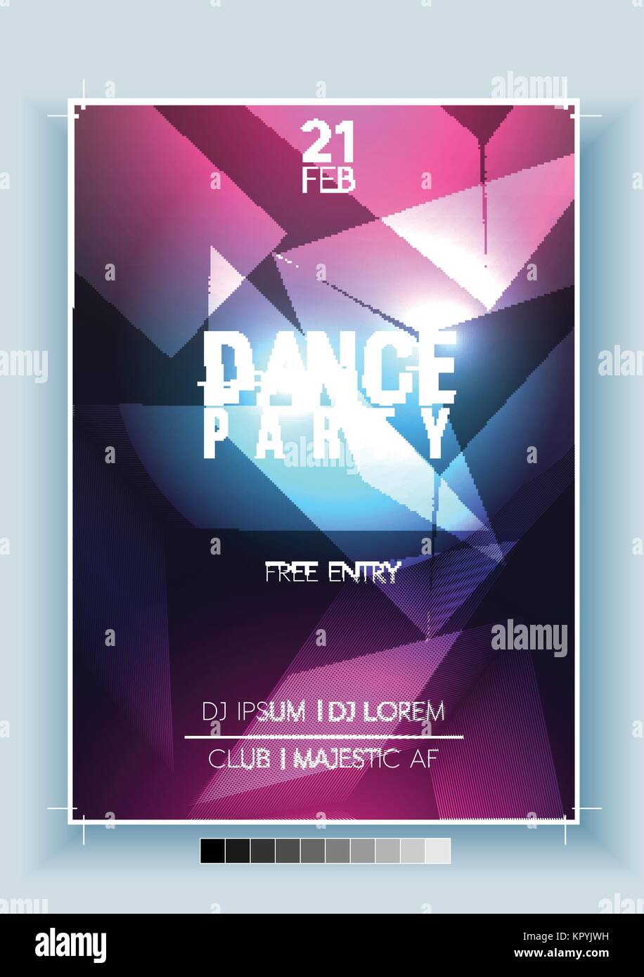 Abstract Dance Party Night Poster, de modèle - Vector Illustration Illustration de Vecteur