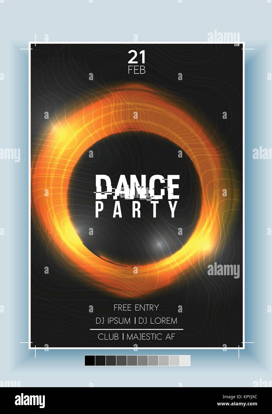 Abstract Dance Party Night Poster, de modèle - Vector Illustration Illustration de Vecteur