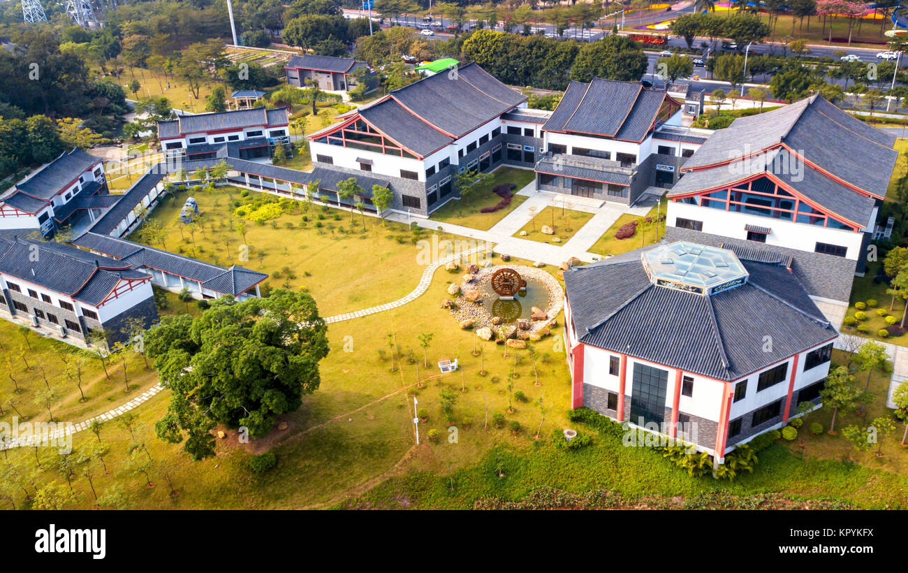 Ville de Guangzhou Guangdong province confrontés Island garden scenery Banque D'Images