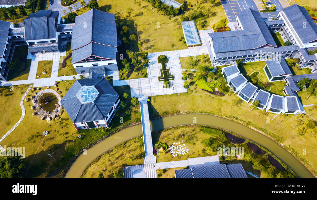 Ville de Guangzhou Guangdong province confrontés Island garden scenery Banque D'Images