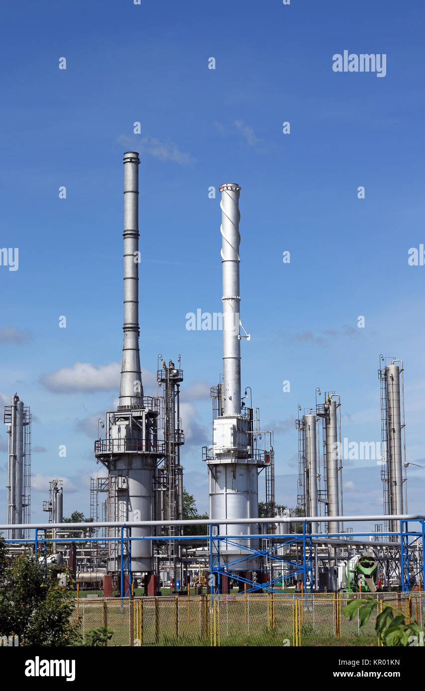 Zone de l'industrie des raffineries de pétrole Banque D'Images