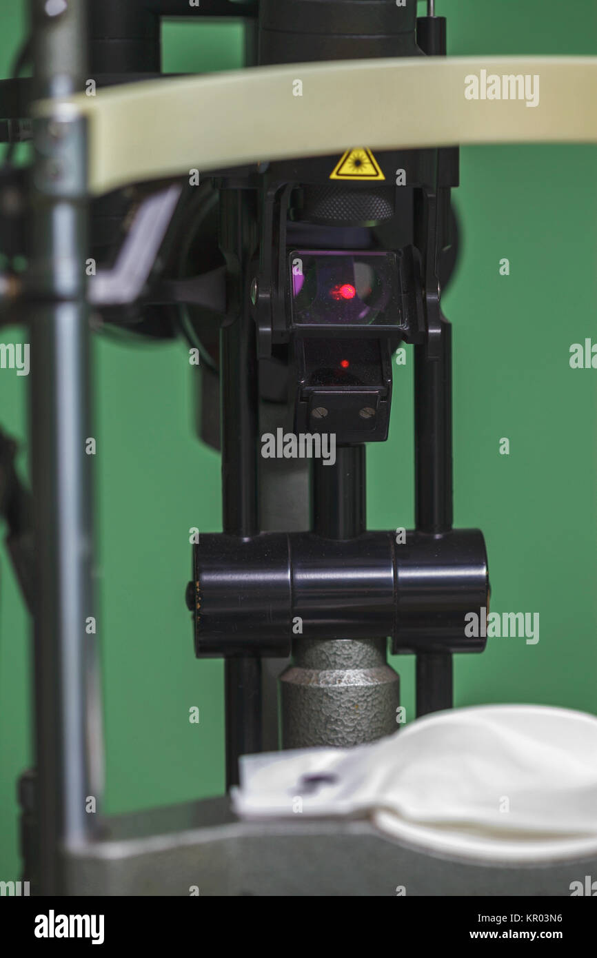 Optométriste médical matériel utilisé pour les examens de la Banque D'Images