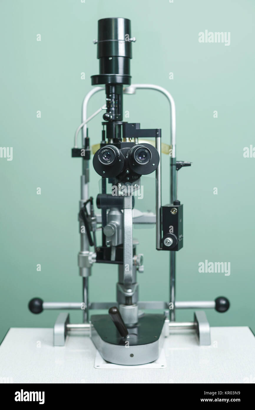 Optométriste médical matériel utilisé pour les examens de la Banque D'Images